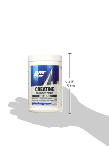 GAT SPORT 100% Monohidrato de creatina en polvo - 300 gr - 60 porciones - Para hombres y mujeres - Sin Sabor - 100'% Creatina Micronizada de alta pureza