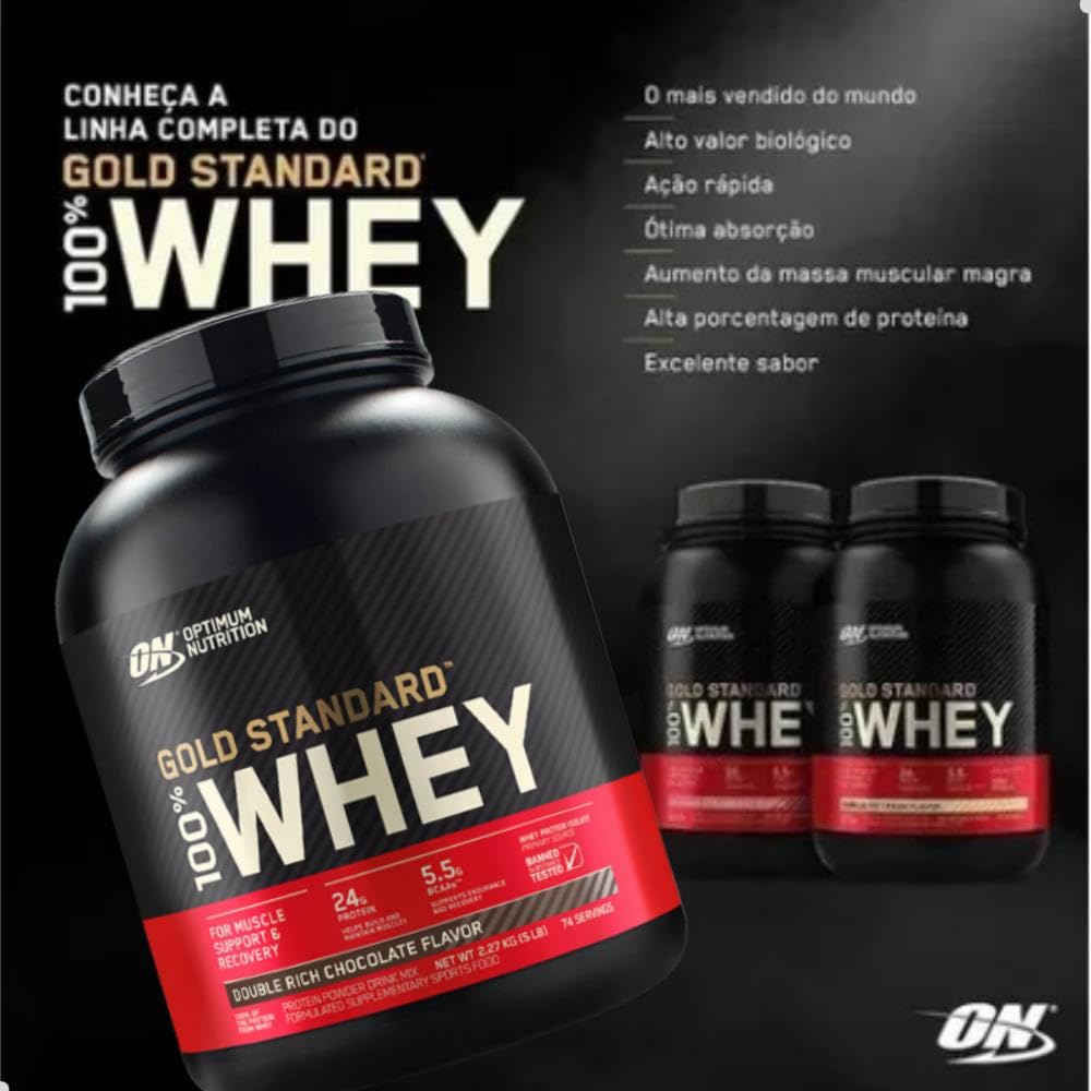 Optimum Nutrition 100% Whey Gold Standard, Vainilla, 5 Lb