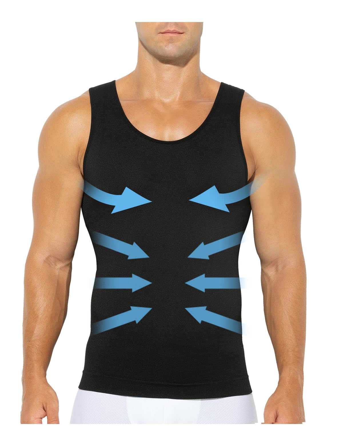 Arjen Kroos Chaleco de Compresión Hombre Deportiva Camiseta de Tirantes Chaleco para Fitness Gimnasio Running,A4-Multicolor(4 Piezas)-CK3318,Grande