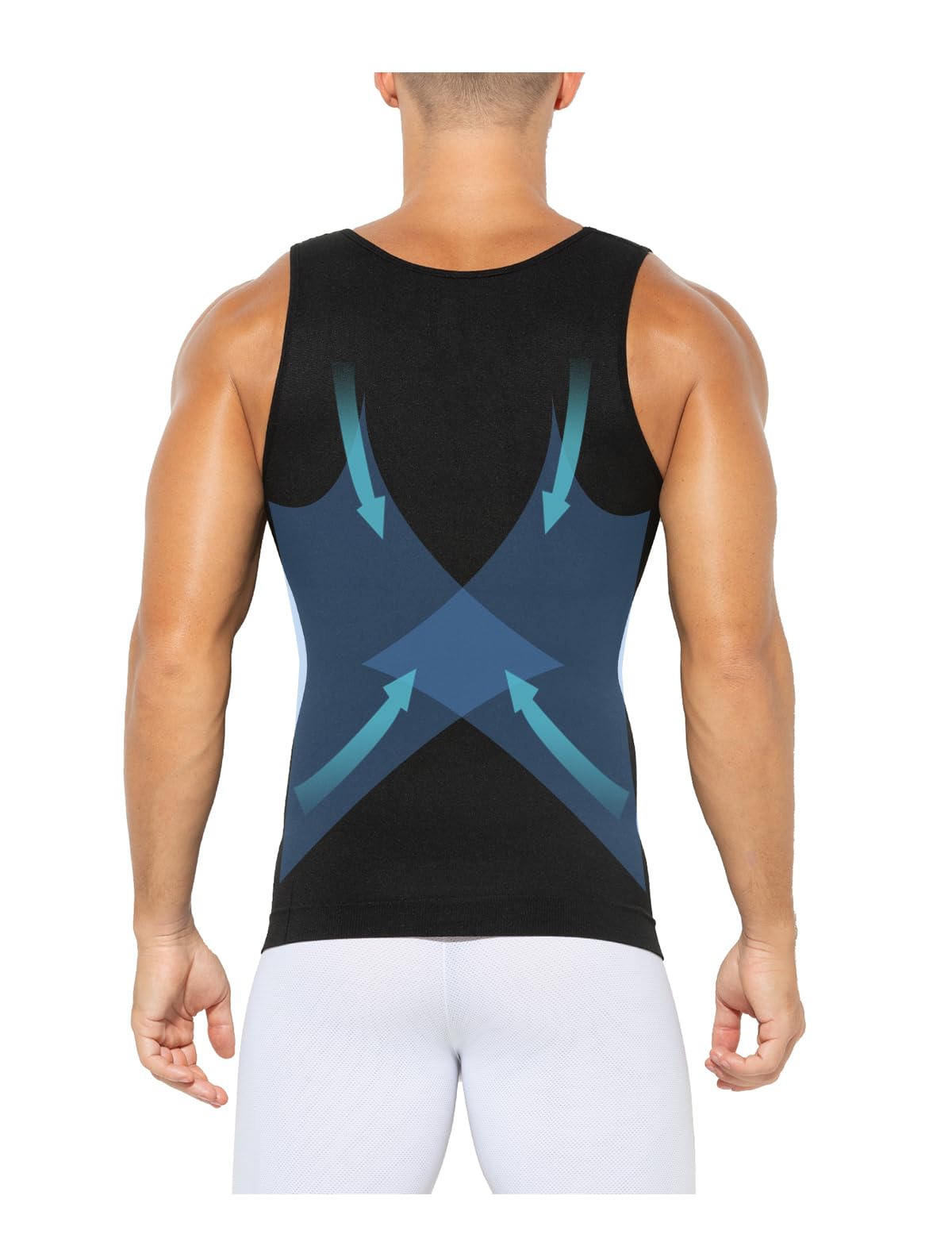Arjen Kroos Chaleco de Compresión Hombre Deportiva Camiseta de Tirantes Chaleco para Fitness Gimnasio Running,A4-Multicolor(4 Piezas)-CK3318,Grande