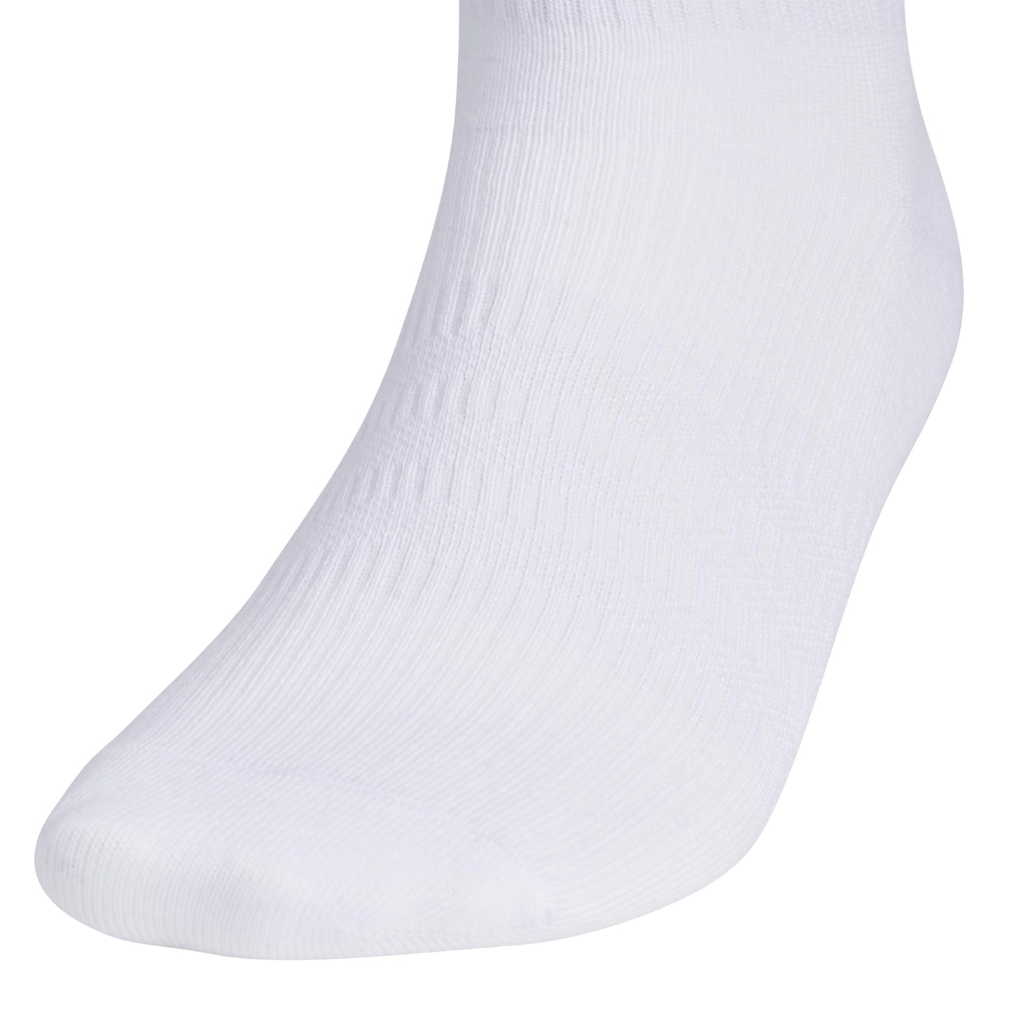 adidas Superlite - Calcetines para hombre, paquete de 6, duraderos, ligeros, atléticos, transpirables con soporte de arco de compresión, Blanco/Negro, Large