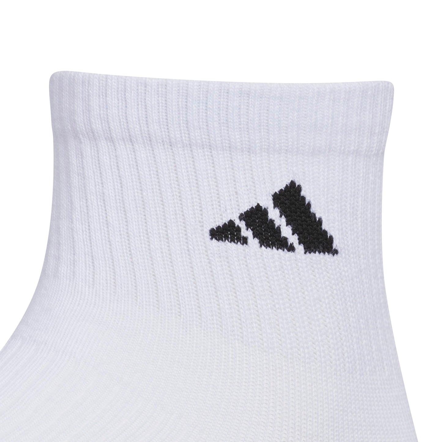 adidas Superlite - Calcetines para hombre, paquete de 6, duraderos, ligeros, atléticos, transpirables con soporte de arco de compresión, Blanco/Negro, Large