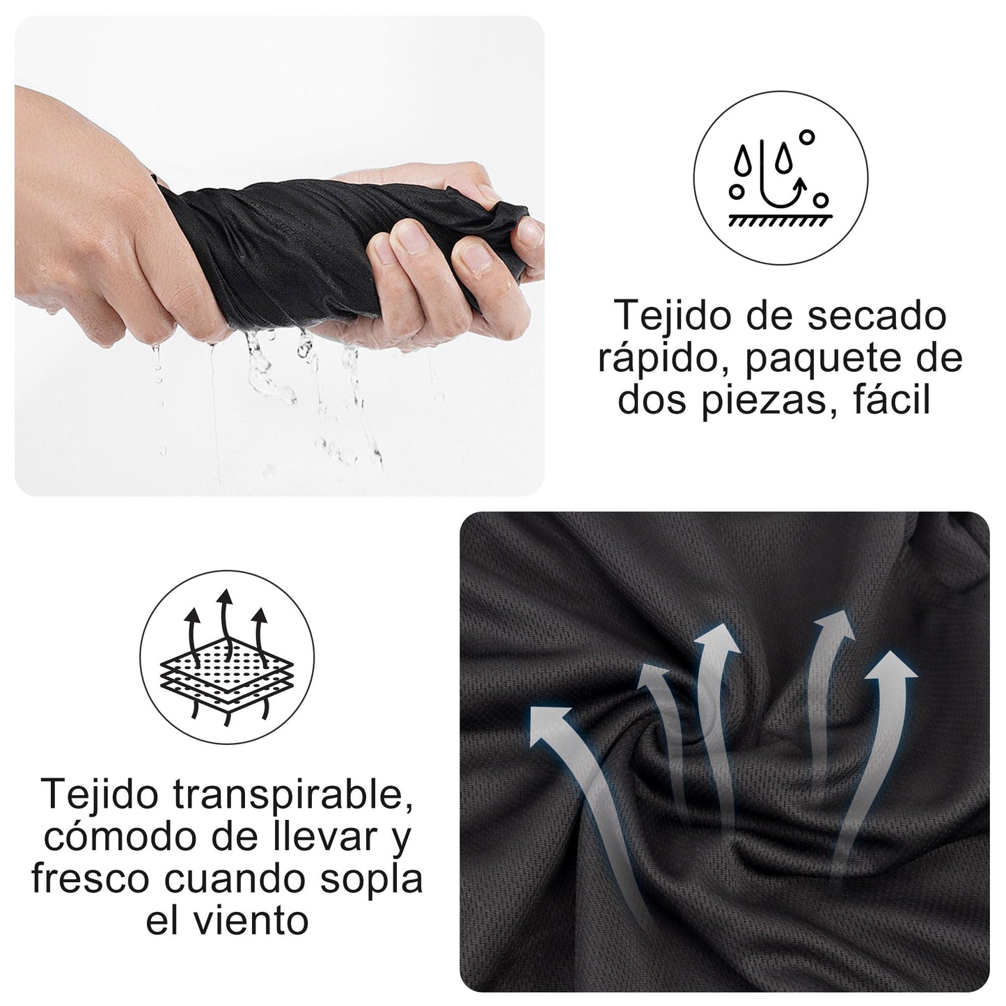 Paquete de 2 Shorts Deportivos Hombre, Pantalones Cortos para Correr 2 en 1, con Bolsillo, Secado Rápido y Transpirable, Pantalón Cortos Casual Hombre con Licra, para Running, Gym, Entrenamiento-L