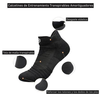 micsun 6 Pares Calcetines Deportivos para Hombre con Parte Inferior de Toalla Gruesa, Calcetas de Tobillo de Pecho Bajo, Calcetín Deportivas para Correr, Basquetbol, Running, Gym,Aire Libre HBH