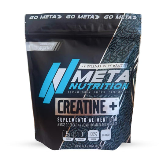 Meta Nutrition Creatina Monohidratada Micronizada Pura. 550gr, 110 Porciones Edición Limitada. Sin Sabor, Pre-workout.