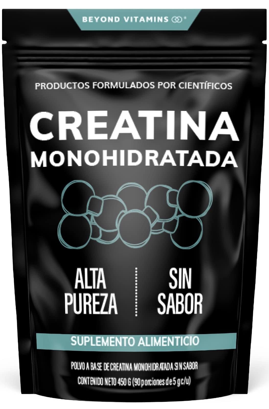 Creatina Monohidratada Micronizada en Polvo | 100% Alta Pureza Certificada | Pre Workout | 90 porciones de 5g Disuelve rápido - Suplemento Alimenticio- Veganos y/o vegetarianos | Proteina Creatine Monohydrate Pre Entreno | 450g
