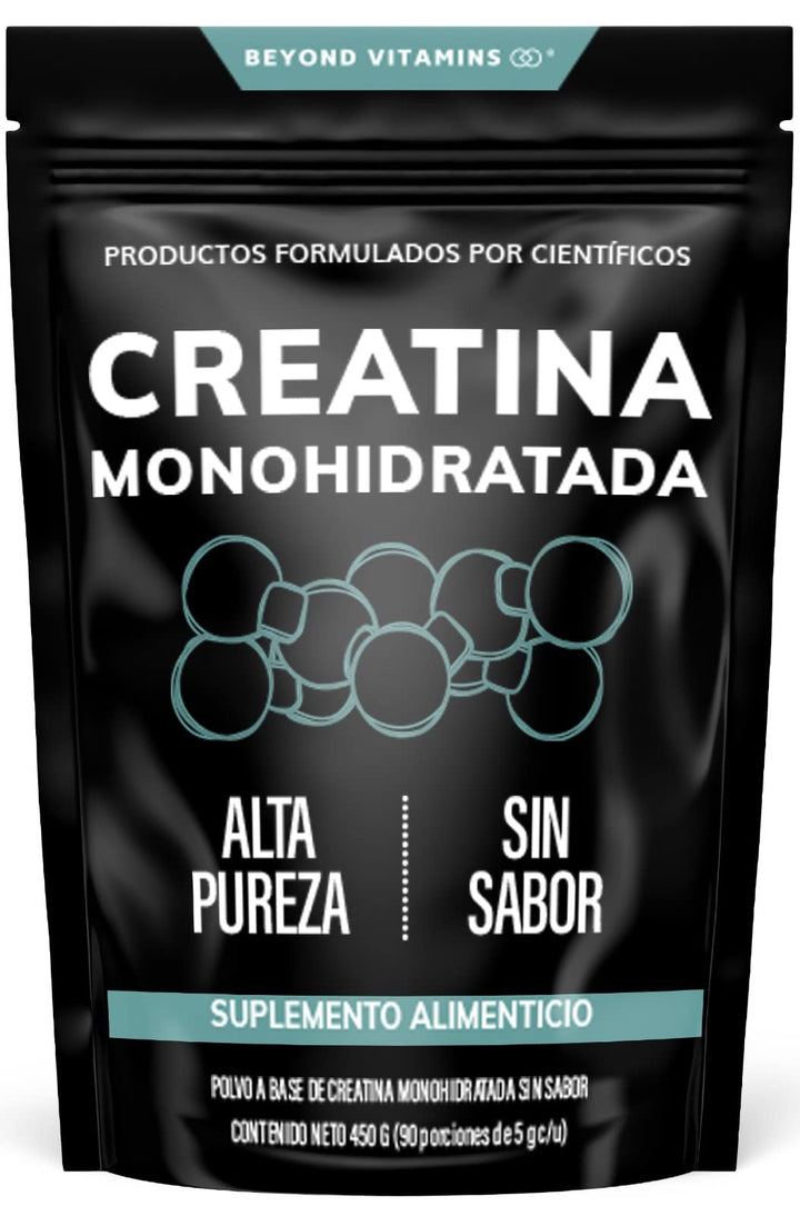 Creatina Monohidratada Micronizada en Polvo | 100% Alta Pureza Certificada | Pre Workout | 90 porciones de 5g Disuelve rápido - Suplemento Alimenticio- Veganos y/o vegetarianos | Proteina Creatine Monohydrate Pre Entreno | 450g