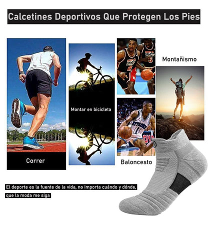 micsun 6 Pares Calcetines Deportivos para Hombre con Parte Inferior de Toalla Gruesa, Calcetas de Tobillo de Pecho Bajo, Calcetín Deportivas para Correr, Basquetbol, Running, Gym,Aire Libre HBH