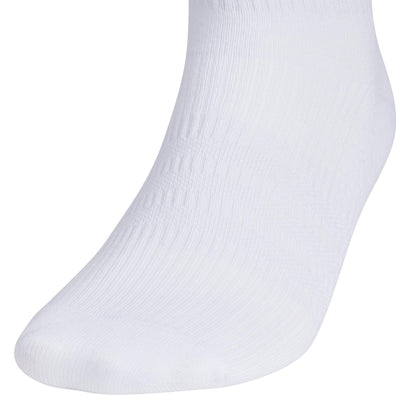 adidas Superlite - Calcetines para hombre, paquete de 6, duraderos, ligeros, atléticos, transpirables con soporte de arco de compresión, Blanco/Negro, Large