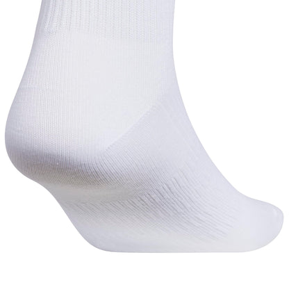 adidas Superlite - Calcetines para hombre, paquete de 6, duraderos, ligeros, atléticos, transpirables con soporte de arco de compresión, Blanco/Negro, Large