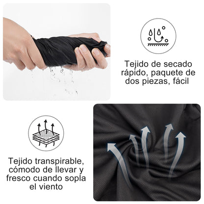 Paquete de 2 Shorts Deportivos Hombre, Pantalones Cortos para Correr 2 en 1, con Bolsillo, Secado Rápido y Transpirable, Pantalón Cortos Casual Hombre con Licra, para Running, Gym, Entrenamiento-L